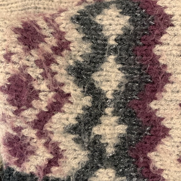 DEX sweater - medium - button down - wool blend - purple, black - Picture 7 of 7